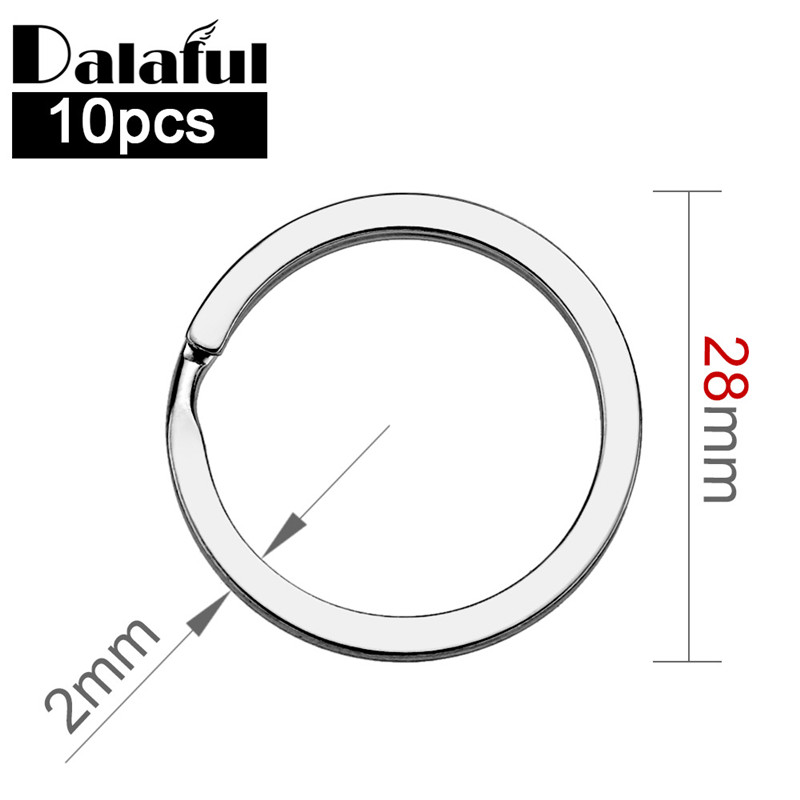 Compass Keychain Mini - 10 adet 28mm anahtarlık bölünmüş yüzük