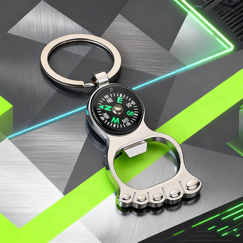 Compass Keychain Mini - Benzersiz Denizcilik Pusula Anahtarlık Metal Yuvarlak