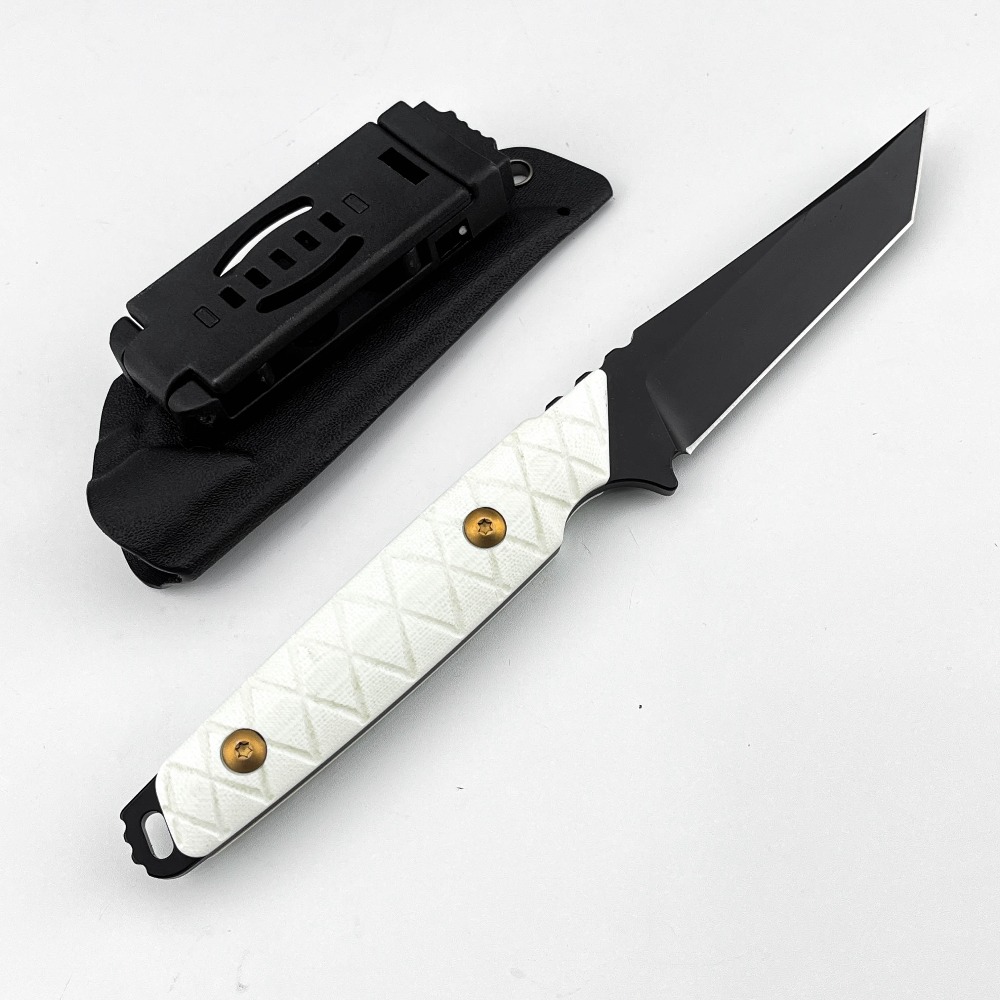 Edc Carry Fixed Blade Knife - Yeni Sabit Bıçaklı Bıçak Beyaz G10