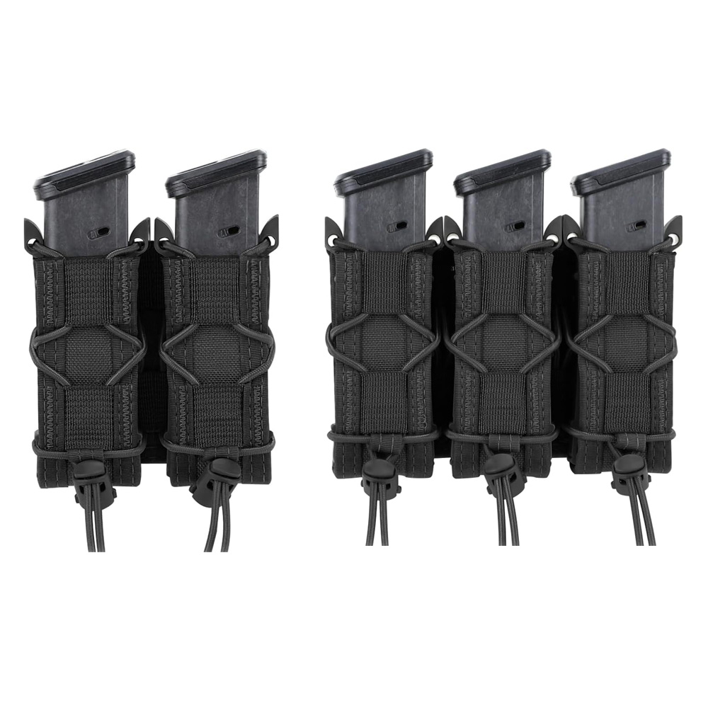 Edc Carry Flashlight - 9mm Tabanca Çift/Üçlü Şarjör Kılıfı Molle