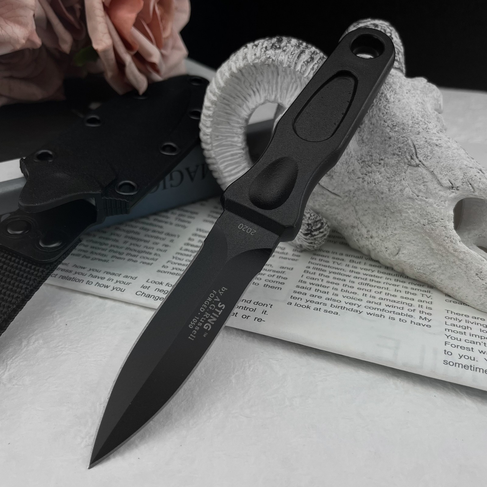 Edc Carry Fixed Blade Knife - Çok Fonksiyonlu Sabit Namlulu Bıçak 8Cr13MoV