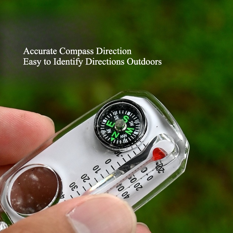 Compass Keychain Mini - Açık Hava Hayatta Kalma Pusulası Anahtarlığı,